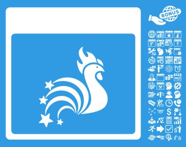 Horoz Fireworks ile Bonus sayfa düz vektör simge takvim