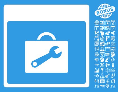 Araç kutusu takvim sayfa düz vektör simgesi Bonus ile