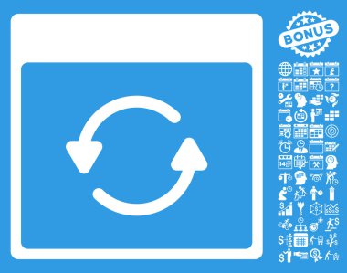 Update takvim sayfa düz vektör simgesi Bonus ile