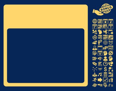 Takvim sayfası şablon düz vektör simgesi Bonus ile