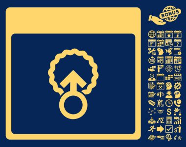 Hücre penetrasyon takvim sayfa düz vektör simgesi Bonus ile