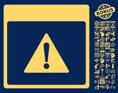 Hata takvim sayfa düz vektör simgesi Bonus ile