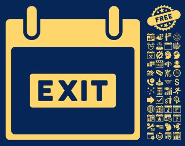 Resim yazısı takvim gün düz vektör simge Bonus ile çıkmak