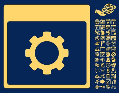 Vites seçenekleri sayfa düz vektör simge Bonus ile takvim