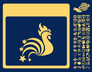 Horoz Fireworks ile Bonus sayfa düz vektör simge takvim