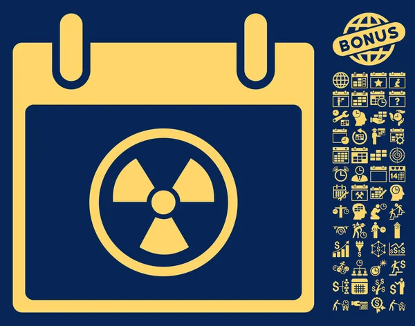 Atomik takvim gün düz vektör simge Bonus ile — Stok Vektör