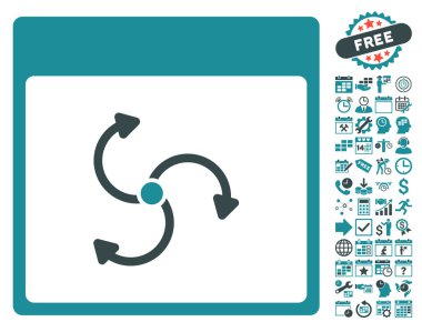 Siklon takvim sayfa düz vektör simge Bonus ile