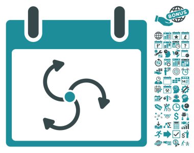 Siklon takvim gün düz vektör simge Bonus ile