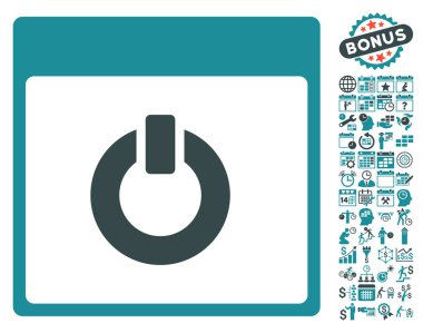 Takvim sayfası düz vektör simge Bonus ile geçiş