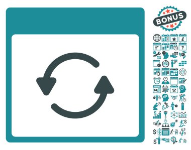 Update takvim sayfa düz vektör simgesi Bonus ile