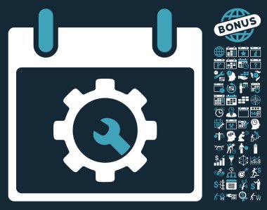 Seçenekleri araçlar takvim gün düz vektör simgesi Bonus ile