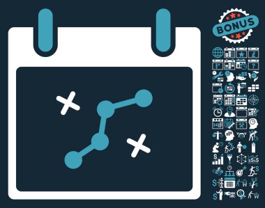 Yol puan Bonus ile gün düz vektör simge takvim