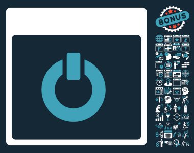 Takvim sayfası düz vektör simge Bonus ile geçiş