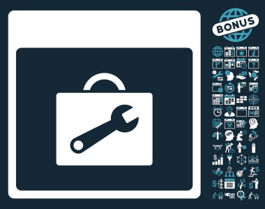 Araç kutusu takvim sayfa düz vektör simgesi Bonus ile