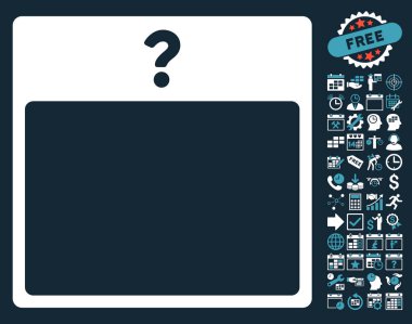 Bonus ile bilinmeyen gün takvim sayfa düz vektör simgesi