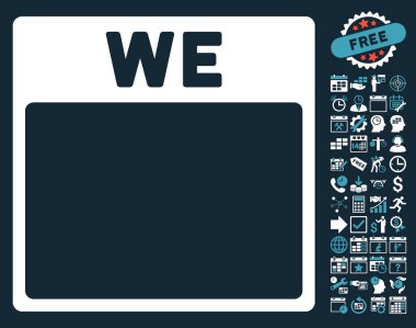 Çarşamba ile Bonus sayfa düz vektör simge takvim