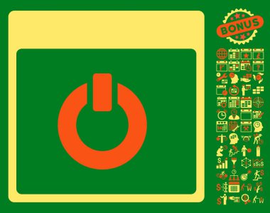 Takvim sayfası düz vektör simge Bonus ile geçiş