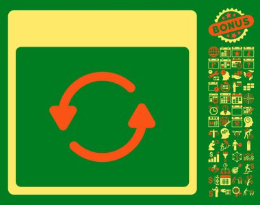 Update takvim sayfa düz vektör simgesi Bonus ile