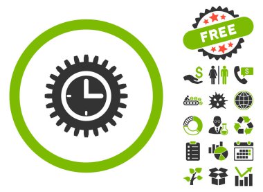 Saat seçenekleri düz glif simgesini Bonus ile