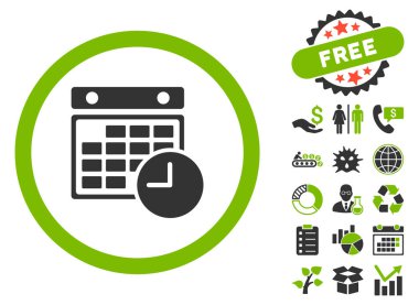 Saat tablo düz glif simgesini Bonus ile