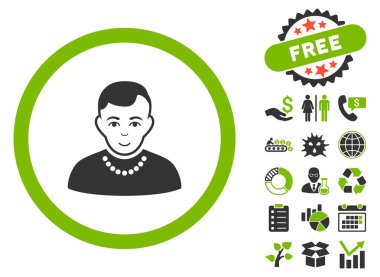 Bonus ile modaya uygun düz glif simgesi