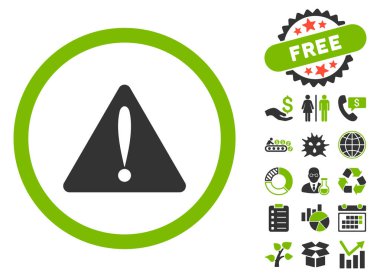 Uyarı hata düz glif simgesi Bonus ile