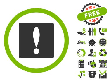 Uyarı düz glif simgesi Bonus ile