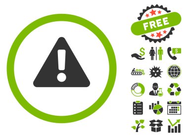 Uyarı düz glif simgesi Bonus ile