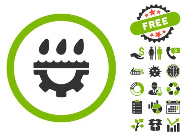 Su Servisi vites düz glif simgesini Bonus ile