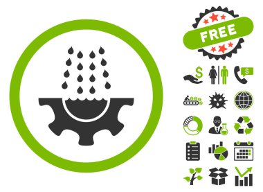 Su Servisi vites düz glif simgesini Bonus ile