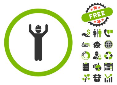 Bonus ile alt düz glif simgesi