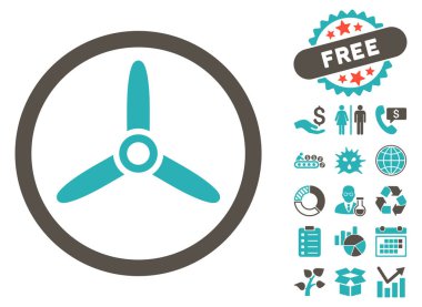 Bonus ile üç uçlu vidalı düz glif simgesi