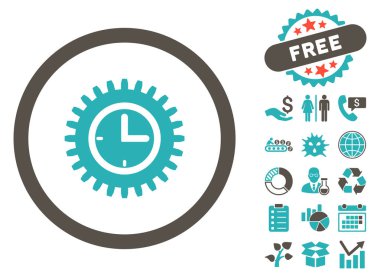 Saat seçenekleri düz glif simgesini Bonus ile