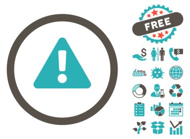 Uyarı düz glif simgesi Bonus ile