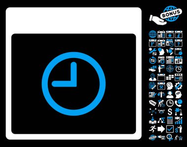 Saat takvim sayfa düz vektör simge Bonus ile