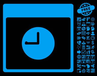 Saat takvim sayfa düz vektör simgesi Bonus ile