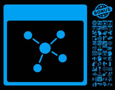Bağlantıları ile Bonus sayfa düz vektör simge takvim