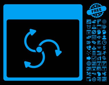 Siklon takvim sayfa düz vektör simge Bonus ile