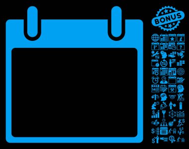 Boş Takvim yaprak düz vektör simge Bonus ile