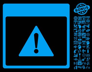 Hata takvim sayfa düz vektör simgesi Bonus ile