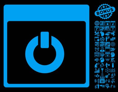 Takvim sayfası düz vektör simge Bonus ile geçiş