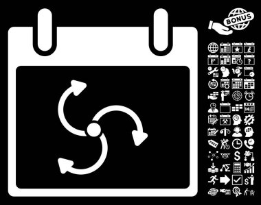 Siklon takvim gün düz vektör simge Bonus ile