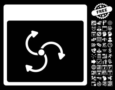 Siklon takvim sayfa düz vektör simge Bonus ile