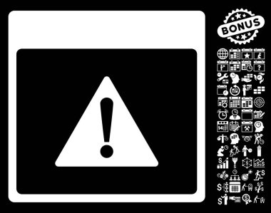 Hata takvim sayfa düz vektör simgesi Bonus ile