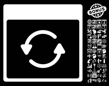 Update takvim sayfa düz vektör simgesi Bonus ile