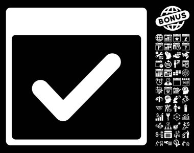 Geçerli gün takvim sayfa düz vektör simge Bonus ile