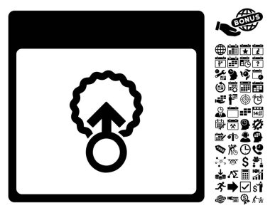 Hücre penetrasyon takvim sayfa düz vektör simgesi Bonus ile