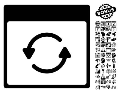 Update takvim sayfa düz vektör simgesi Bonus ile