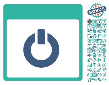 Takvim sayfası düz vektör simge Bonus ile geçiş