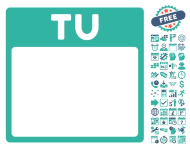 Salı Bonus ile sayfa düz vektör simge takvim